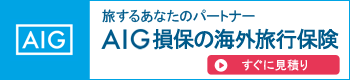 旅するあなたのパートナー AIGの海外旅行保険 すぐに見積り
